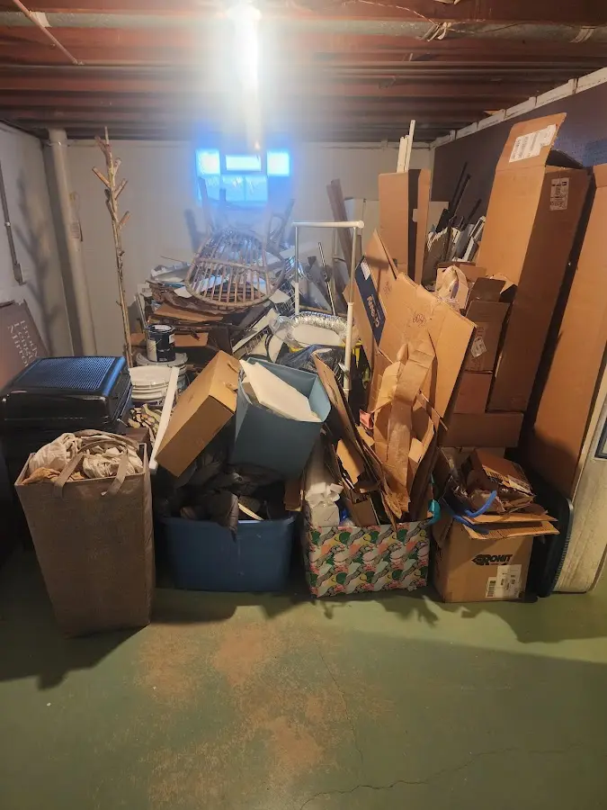 Roll-off dumpster container at job site for 20 Yard Dumpster Rental in Augusta